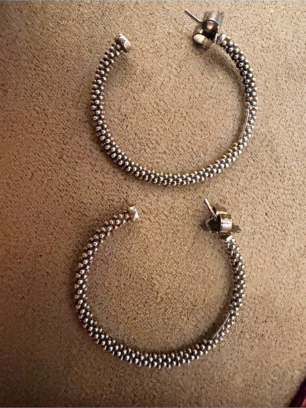 LAGOS Signature Caviar Hoop Earrings Silver